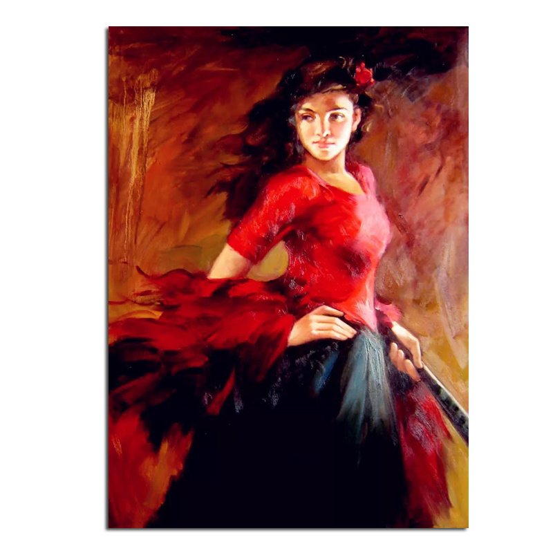 Ha's Art 100% Handmade Abstract Oil Painting Wall Art Modern Beautiful Girl Picture Canvas Home Decor For Living Room Bedroom No Frame Ha's Art 100% Handmade Abstract Oil Painting Wall Art Modern Beautiful Girl Picture Canvas Home Decor For Living Room Bedroom No Frame