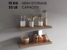 Ecco 31.5" Wide Floating Shelves 2 in Gray, Brown or Black