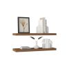 Ecco 31.5" Wide Floating Shelves 2 in Gray, Brown or Black