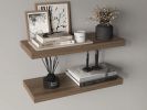 Ecco 31.5" Wide Floating Shelves 2 in Gray, Brown or Black